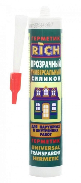 Герметик силикон.прозр.280мл./RICH/05713 SVD картинка №1