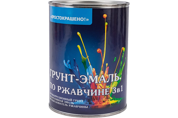 Грунт-эмаль по ржавчине 0,8зеленая/Простокрашено/КЖ624 картинка №1