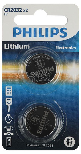 Элемент питания литиевый CR2032/Philips/1817598 р.с. картинка №1